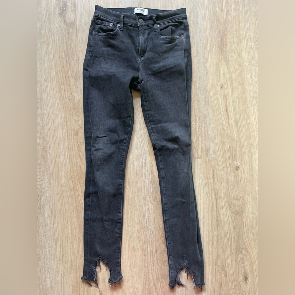 Agolde Black/Charcoal Denim Jeans Size 25 - Picture 5 of 13